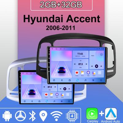 Android Carplay Car Radio For Hyundai Accent 2006-2011 Multimedia Player Head Unit Stereo GPS Navigation BT WIFI 2+32GB