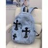 Schoolbag Korean version ins cartoon cross backpack female niche design subculture student schoolbag fashion personality backpack