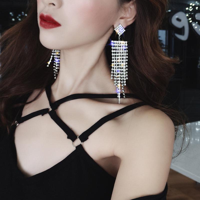 Pearl & Zircon Tassel Earrings