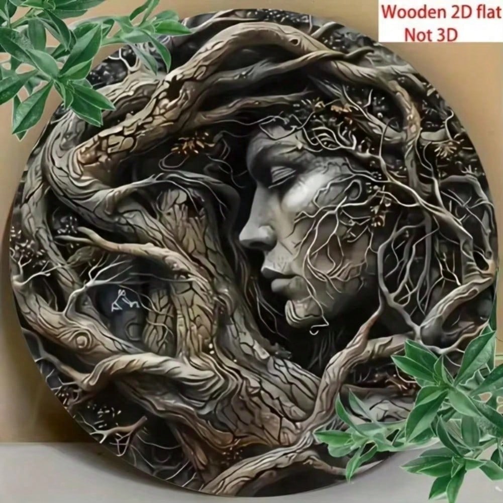 Arte da Parete in Metallo Decorazione Albero della Vita Boho per Soggiorno Pittura Fatta a Mano Vivace