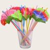 20Pcs/Bag Plastic Summer Birthday Beach Wedding Party Decoration Tropical Hawaii Flower Drinking Straws Luau Hawaiian Theme Party