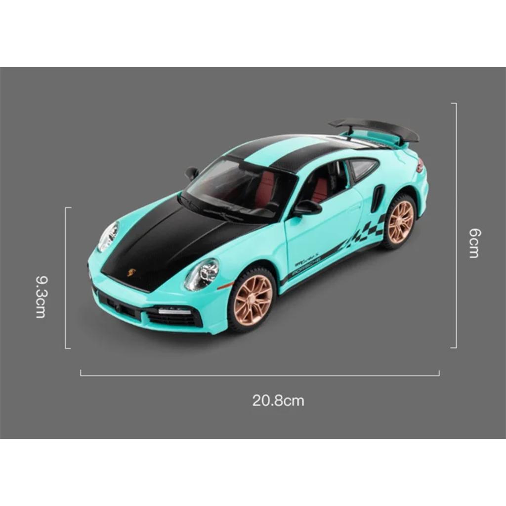 1/24 Porsches 911 TARGA TURBO S Alloy Racing Car Model Diecasts Simulation Metal Toy Car Model Sound Light Collection Gift