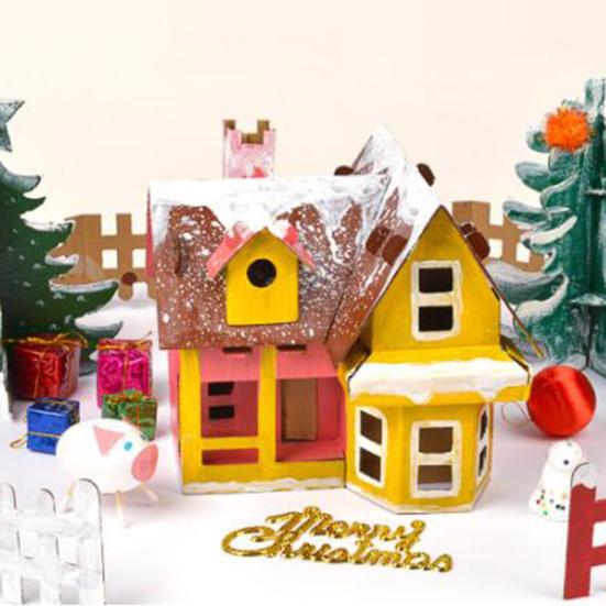 1 Set Interactive Handmade DIY Assembly Kit Paper Creative House Shape DIY Assembly Accessories for Children