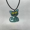 Acrylic Bat Pendant Necklaces for Women Girl Minimalist Rope Chain Choker Halloween Animal Necklace Jewelry Collier