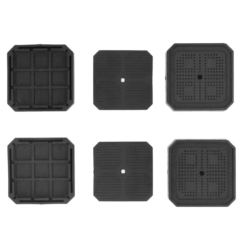 8 Set L Shaped Semi Covered Bed Risers Anti Slip Stackable Furniture Risers for Washing Machine Base Tables Chairs