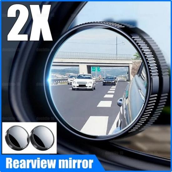 2pcs Car Blind Spot Mirrors Convex 360° Side Rear View Mirror Auxiliary