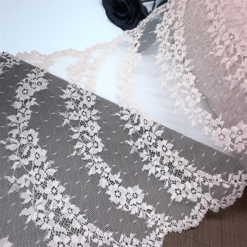 23.5cm wide Spandex Lace, Daisy Floral Elastic Stretchy Lace for Lingerie, Bra, Underwear, Sewing & Crafting