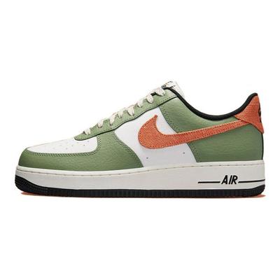 Adidași Unisex Air Force 1 07 Verde Ulei Portocaliu Alb Pânză Portocaliu Siguranță FD0758-386