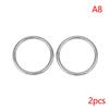 2Pcs 304 Stainless Steel Round O Ring M3 M4 M5 M6 Rust Smooth Solid Strong O Ring Fishing Yoga Hanging Welded Rings