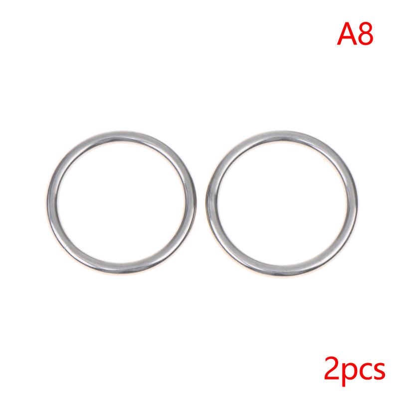 2Pcs 304 Stainless Steel Round O Ring M3 M4 M5 M6 Rust Smooth Solid Strong O Ring Fishing Yoga Hanging Welded Rings