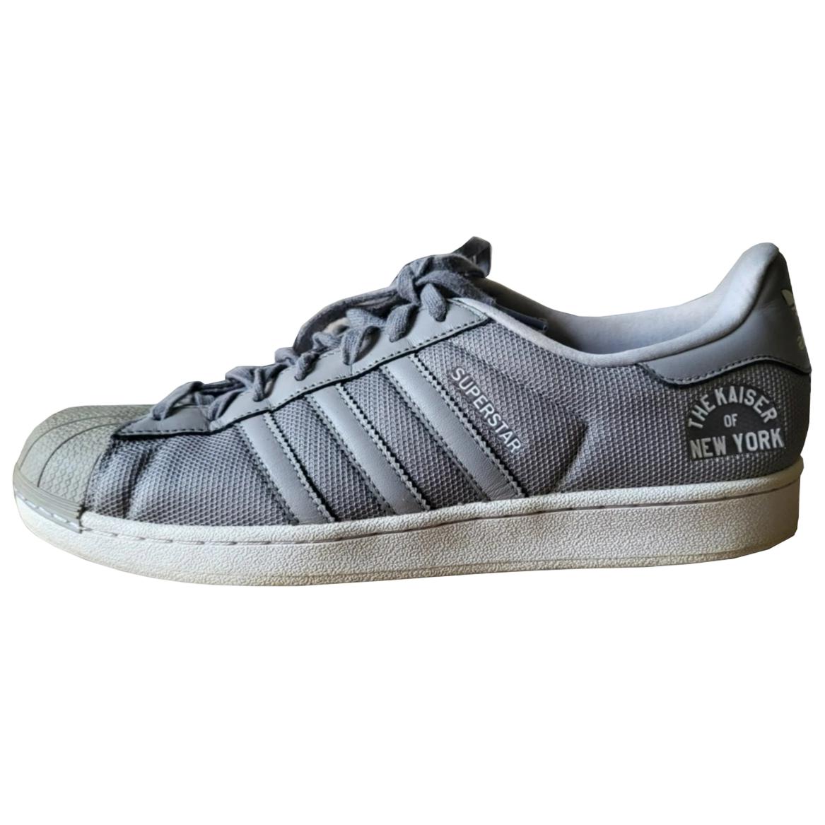 Adidas Originals Superstar Набор Беккенбауэр Кайзер Нью-Йорка Удобные Универсальные Легкие Низкие Кроссовки Мужские кроссовки Серый S77767 43⅓