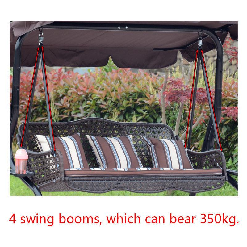 Outdoor Swing Arm Rattan Chair Spare Parts: Hanging Basket, Load-Bearing Rod, Wrought Iron