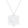 Kinitial Neuer Albanien Doppeladler Anhänger Halsketten Edelstahl Choker Schmuck für Damen Mädchen Ethnische Geschenke bijoux femme