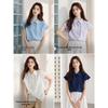 Inman Elegant Flutter Sleeve Short Sleeve Shirt