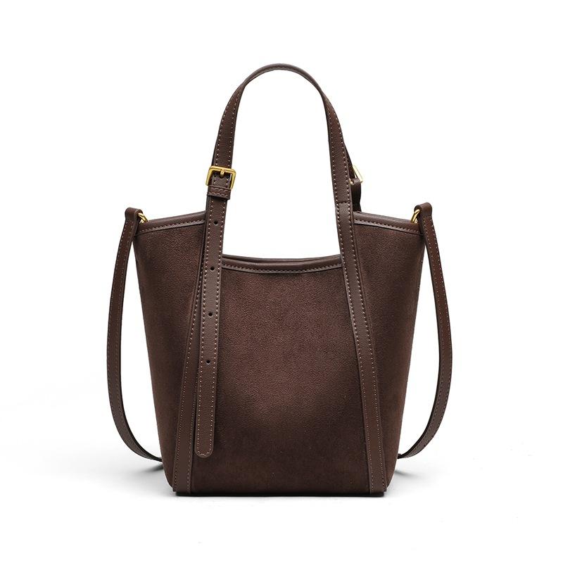 Tote Bag New Autumn and Winter Genuine Leather Crossbody Bag, Hand-held Vegetable Basket, Large Capacity Bags, Single Shoulder Women's Bag