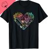 Heart Shape Love Watercolor Art Teacher Artists Painter T-Shirt  Vintage T Shirt Couple Kawayi Personalized Clothing Camiseta
