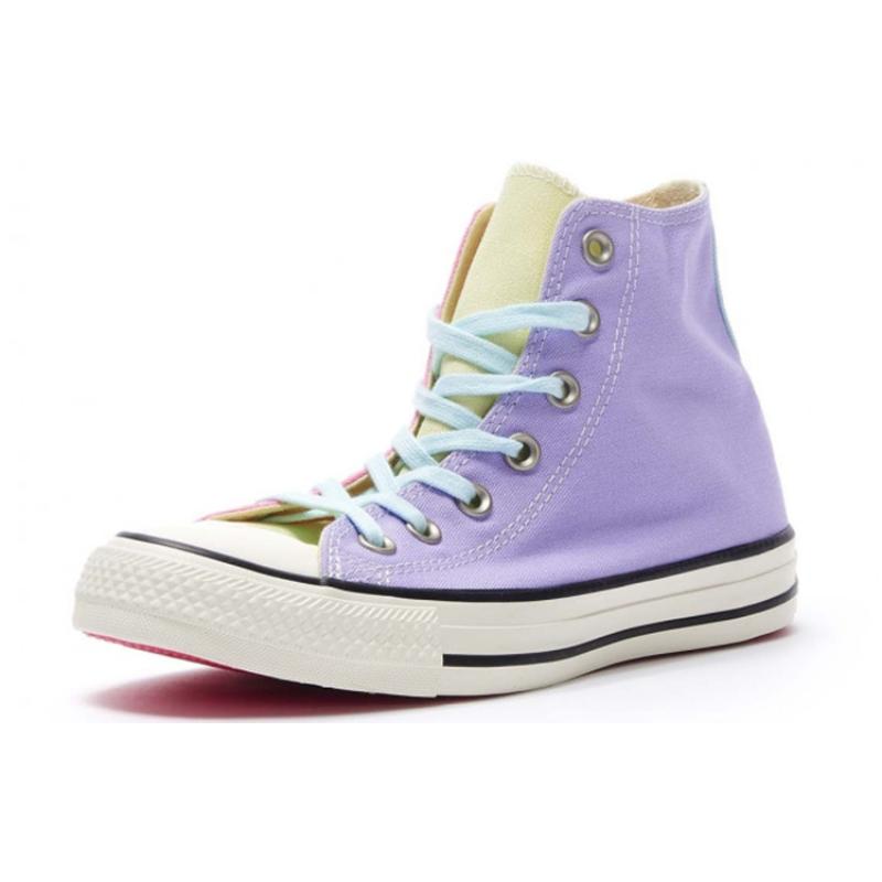 Converse Chuck Taylor All Star Comfortable and Versatile High-Top Canvas Shoes Unisex Purple and Pink