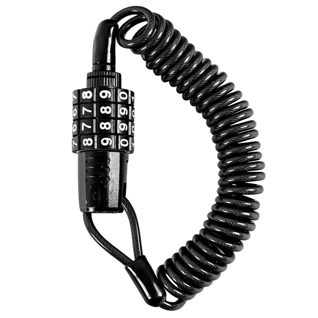 Portable Motorcycle Helmets Lock Bike 4-Digit Combination Cable Lock Travel Padlocks Mini Safety Anti-Theft Bike Lock
