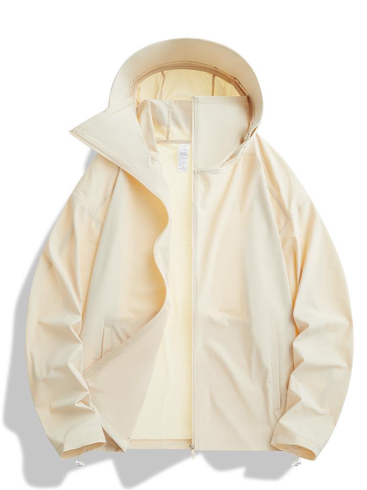 Jaqueta de Nylon com Capuz Leve Unissex 2026: Roupa de Verão Respirável e com Proteção UV