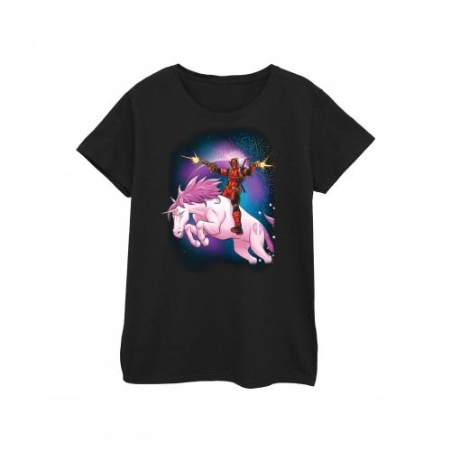 Marvel Womens/Ladies Deadpool Space Unicorn Cotton T-Shirt
