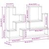 Wall Mounted Shelf with Storage Reclaimed Wood Look 96 x 12 x 64 cm