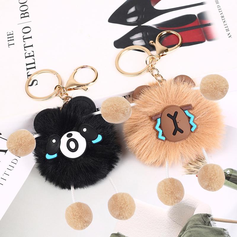 Cute Crying Capibala Keychain Kawaii Mini Plush Capibala Keychain Women Men Backpack Pendant Car Accessories Keychain Gifts