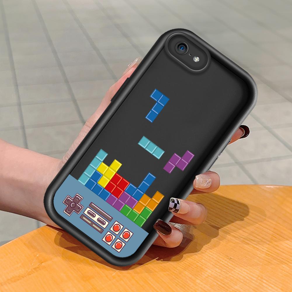 Weiches Silikon-Telefongehäuse mit quadratischem Leiterdruckmuster, vollständige Kameraabdeckung, stoßfeste Gummischutzhülle für iPhone Infinix Tecno OnePlus