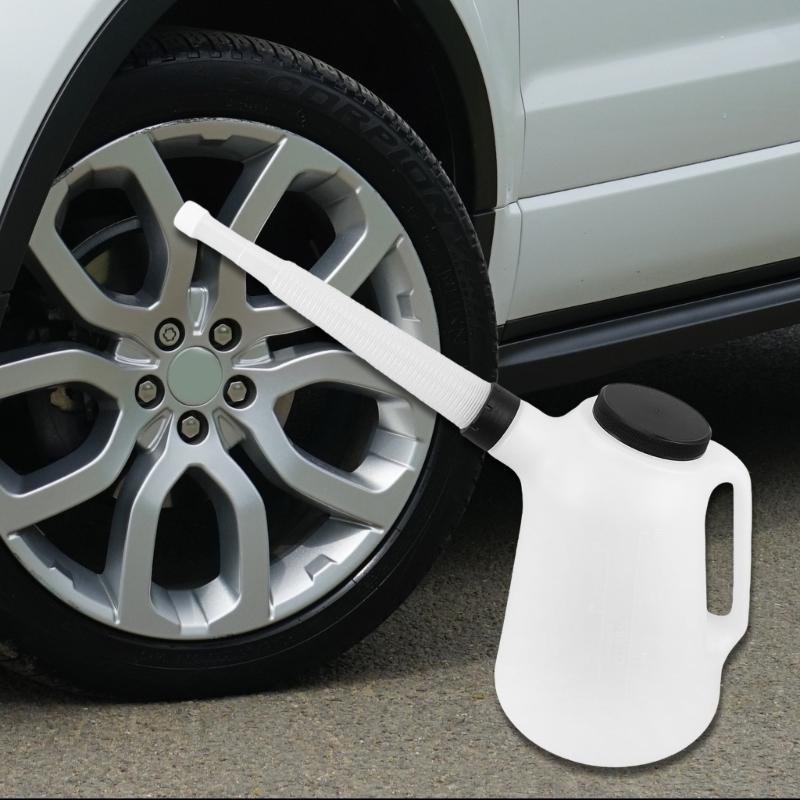 Oil Jugs, Oil Measuring Container Automotive and Flexible Oil Spout Oil Dispenser Automotive Motor Oil Container