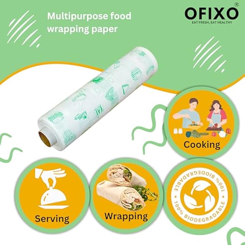 

Ofixo 75 Meter Food Wrap Multipurpose Food Wrapping (75 Meter (Pack Of 1) 75-MTR-Food-Pack-1