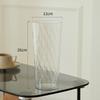 Modern Acrylic Clear Flower Vase Transparent Unbreakable Cylinder Vases Ribbed Design Flower Arrangement Hydroponic Decor