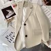 Damen Blazer Jacke Frühling Einreiher Lässig Schmale Passform Anzugmantel