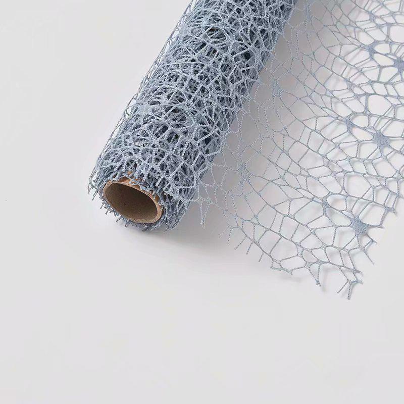 Papier d'emballage floral en maille jacquard pour bouquets - Motif à gros trous Wild Goose