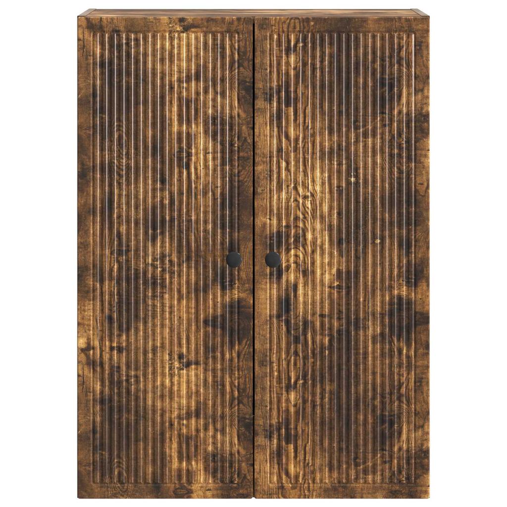 Wall Cabinet Smoked Oak 66 x 34.5 x 90 cm Engineered Wood