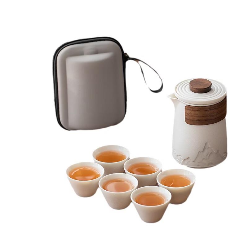 Zhuijia Portable Black Pottery Travel Tea Set