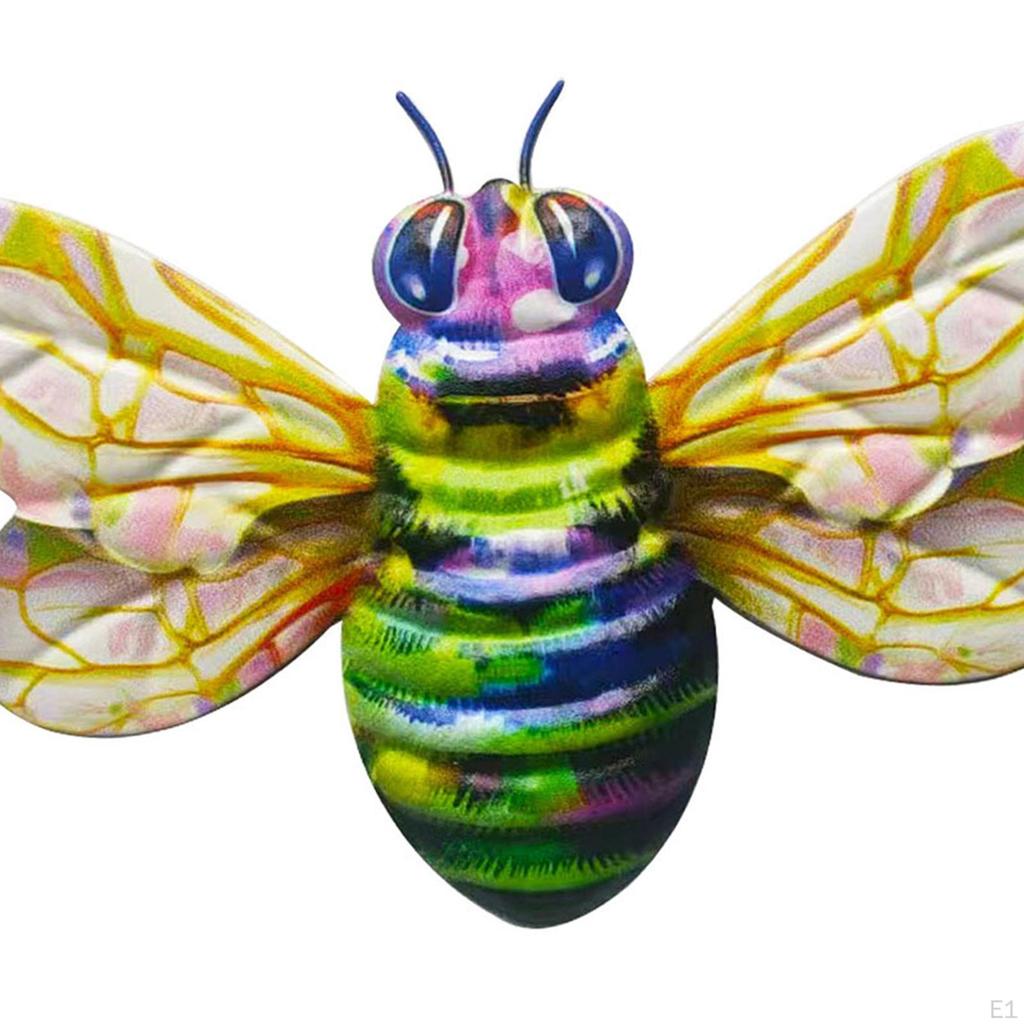 Bee Iron Wall Decor Art Ornament Yard Sculpture Artwork Metal Small Home