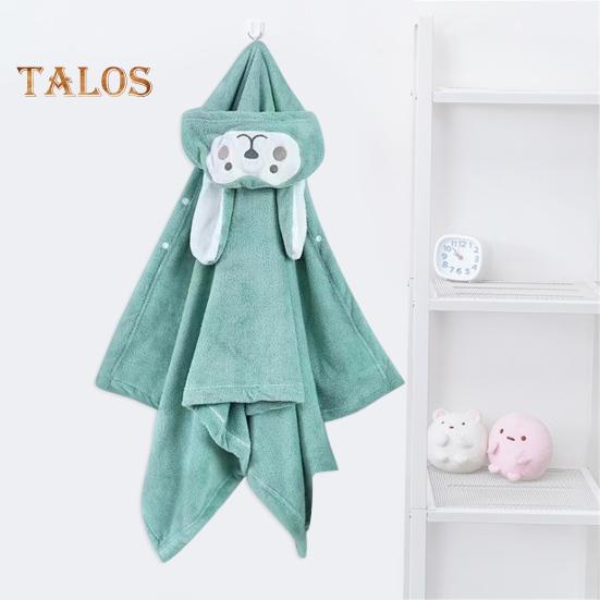 Asciugamano con Cappuccio per Bambino Abito da Bagno Assorbente con Bottoni Mantello Animale Cartone Animato Velluto di Corallo per Bambine Bambini Neonati Uso Domestico Piscina