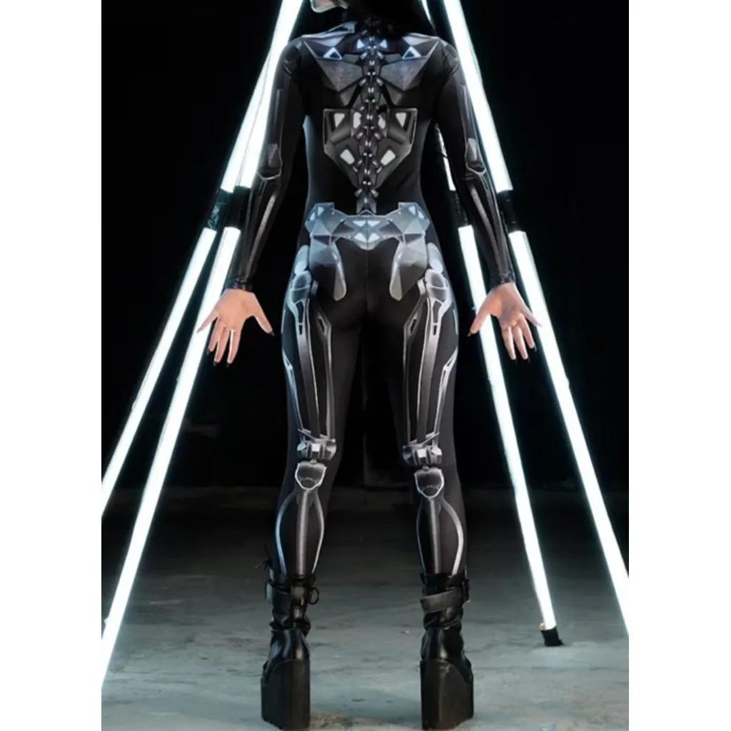3D Digitaltrykk Sceneopptreden Kostymer Voksne Halloween-arrangementer Karneval Temafest Cosplay Antrekk Latespill Jumpsuit