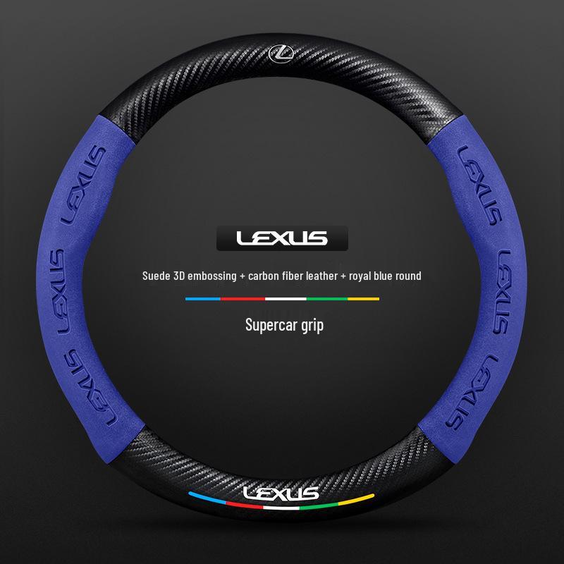Lexus Steering Wheel Cover: Genuine Leather & Suede for UX, NX, RX, LX, CT