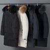 Canada Fashion Winter Jacket Men Down Coat Parka Men's White Goose Down Jackets Fur Collar Hooded Warm Thick Long Padding HWY287