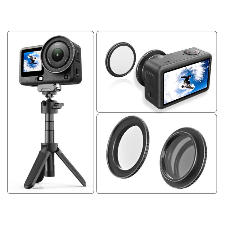 For DJI Osmo Action 6 PULUZ Filter Holder Metal Protective Filter Frame (Black)