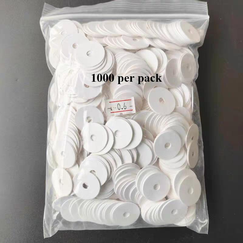 Piano accessories washers, key washers, paper washers, there are 1000 paper washers per pack.