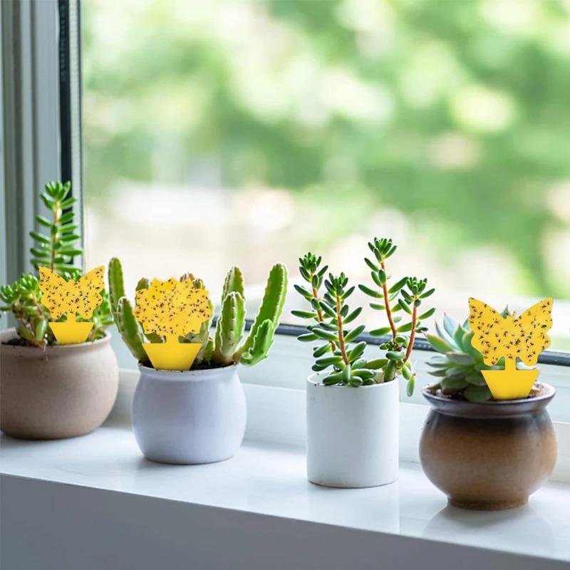 20/40 Stück Insektenfallen Ungiftig und Geruchlos Gelbe Klebrige Insektenfallen Schützen Die Pflanze Klebrige Brettfallen für Gartenpflanzen Küche
