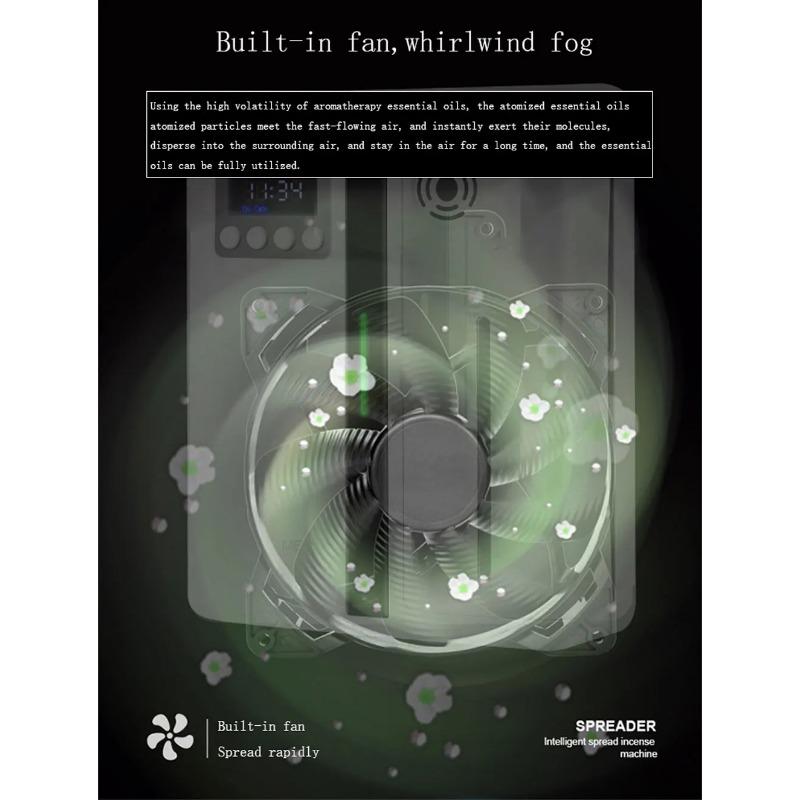 Raumduft-Diffusor zur Wandmontage, Hotel-Lufterfrischer, Bluetooth-Aroma-Diffusor für ätherische Öle, elektrischer Geruch für Zuhause