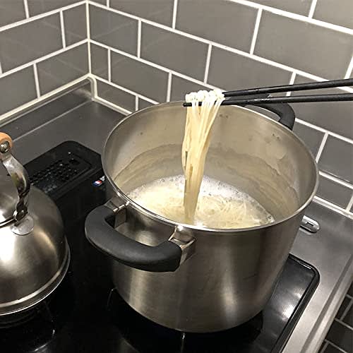 CASUAL PRODUCT Silicone Chopsticks, Black, Octagonal, Easy To Hold, Non-Slip, Dishwasher Safe, 30cm