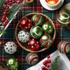24 Irregular Cross-border Painted Christmas Tree Ornaments - 3cm Ball Set