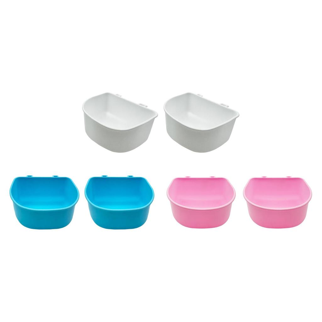 Pet Hanging Food Bowls Removable Adjustable Durable PP Feeding Crate Bowl Multipurpose Feeder for Small Dogs Cats Airline Cage
