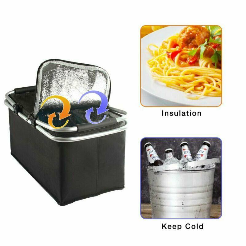 30l Insulated Cooler Picnic Basket For Camping And Outdoor Activities**