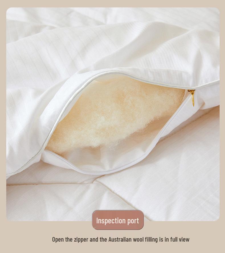 Class A Thickened Winter Quilt: 80S Jacquard Australian Wool, Pure Cotton, & Cashmere