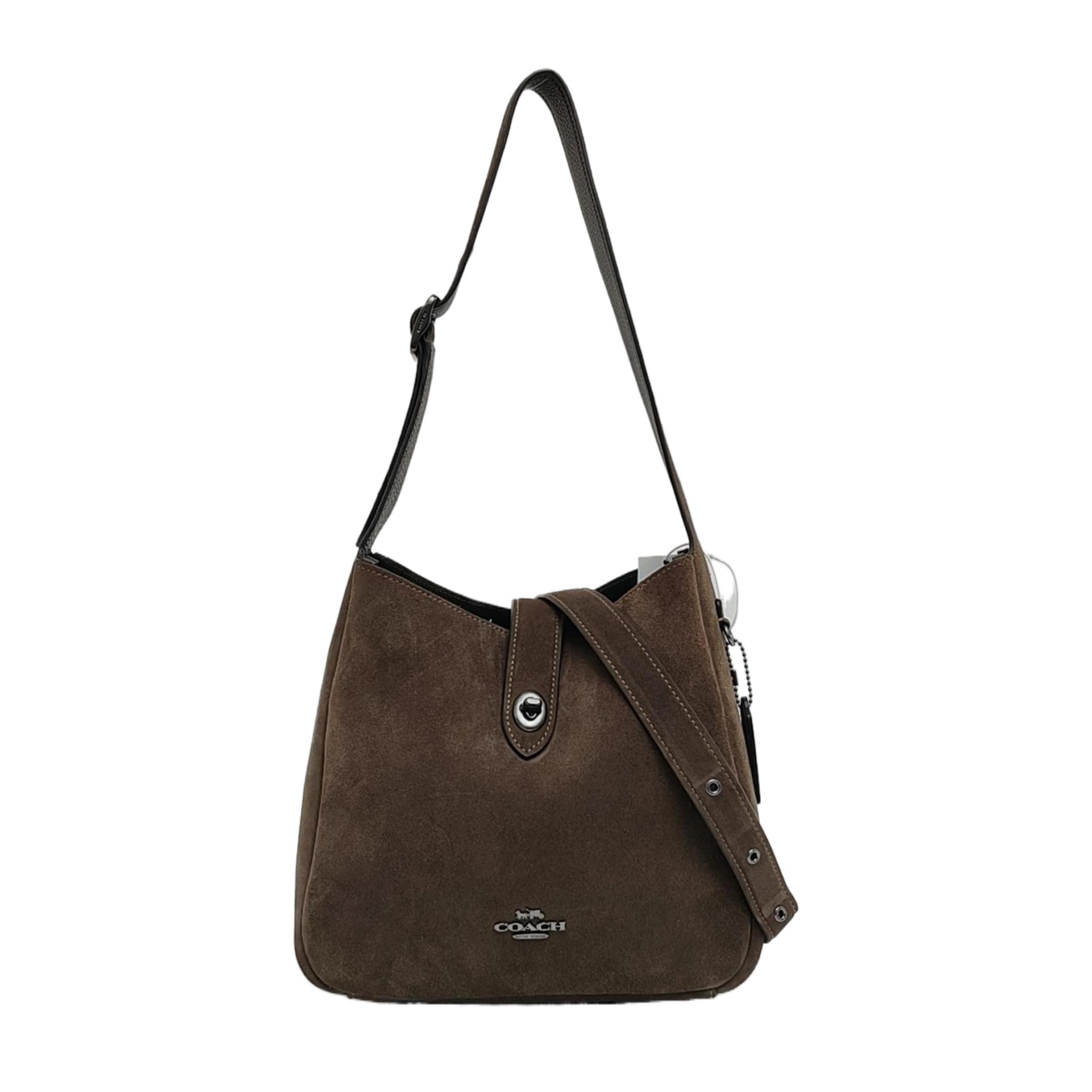 [Pre-Owned] Hadley 25 Metallic Logo Suede Shoulder Bag - Very Good #C28X07 ONE SIZE