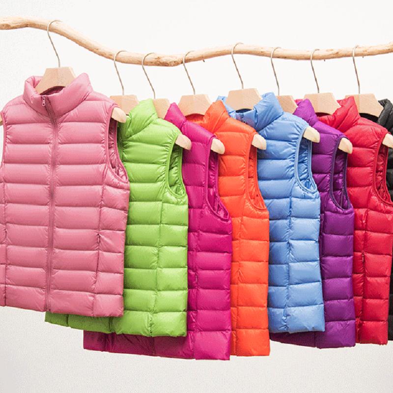 Women Women Ultra Light Down Vests Slim Sleeveless Jacket Portable Girl Lightweight Windproof Waistcoat